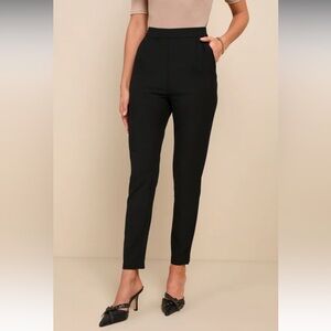 Kick It Black High-Waisted Trouser Pants